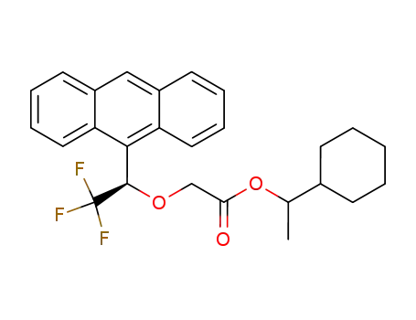 Molecular Structure of 77507-28-9 (1-Cyclohexylethyl α-<1-(9-anthryl)-2,2,2-trifluoroethoxy>acetate)