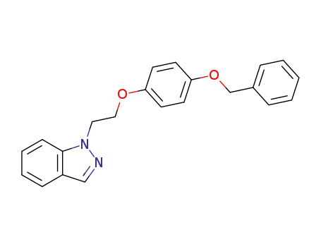 Molecular Structure of 80200-21-1 (1H-Indazole, 1-[2-[4-(phenylmethoxy)phenoxy]ethyl]-)