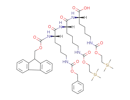 N<sup>α</sup>-<N<sup>α</sup>-<N<sup>α</sup>-(9-fluorenylmethyloxycarbonyl)-N<sup>ε</sup>-(benzyloxycarbonyl)-L-lysyl>-N<sup>ε</sup>-<<2-(trimethylsilyl)ethoxy>carbonyl>-L-lysyl>-N<sup>ε</sup>-<<2-(trimethylsilyl)ethoxy>carbonyl>-L-lysine