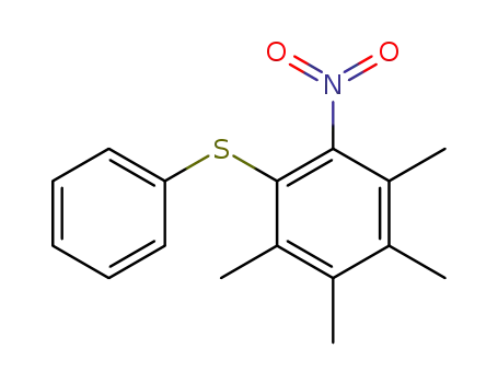 Molecular Structure of 81064-19-9 (1-nitro-2-(phenylthio)-3,4,5,6-tetramethylbenzene)