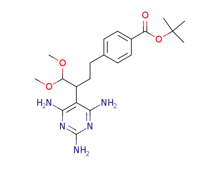 4-[4,4-Dimethoxy-3-(2,4,6-triamino-pyrimidin-5-yl)-butyl]-benzoic acid tert-butyl ester