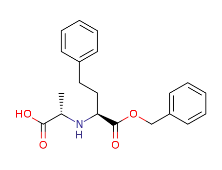 Molecular Structure of 89371-42-6 (N-[1-(S)-Benzyloxycarbonyl-3-phenylpropyl]-L-alanine)