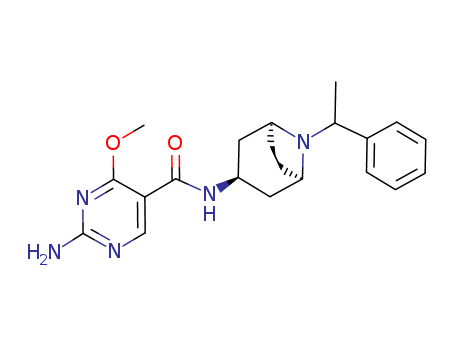 91595-95-8,2-Amino-4-methoxy-N-(8-(alpha-methylbenzyl)-3-beta-nortropanyl)-5-pyrimidinecarboxamide,