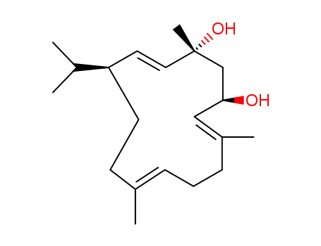 Molecular Structure of 57605-81-9 (β-Cembrenediol)