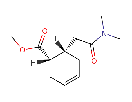 Molecular Structure of 74320-39-1 (3-Cyclohexene-1-carboxylic acid, 6-[2-(dimethylamino)-2-oxoethyl]-,
methyl ester, cis-)