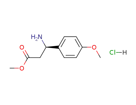 Molecular Structure of 134781-82-1 ((R)-beta-Amino-4-methoxybenzenepropanoic acid methyl ester hydrochloride)