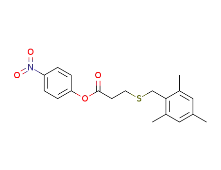Molecular Structure of 78221-83-7 (Propanoic acid, 3-[[(2,4,6-trimethylphenyl)methyl]thio]-, 4-nitrophenyl
ester)
