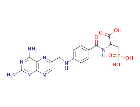 Molecular Structure of 113811-42-0 (2-[[4-[(2,4-diaminopteridin-6-yl)methylamino]benzoyl]amino]-3-phosphon o-propanoic acid)