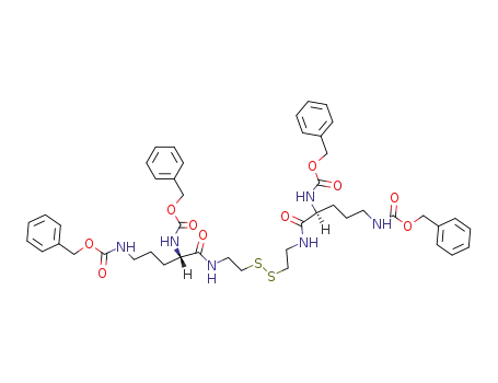 Molecular Structure of 112042-52-1 (N,N'-bis<N,N'-bis(benzyloxycarbonyl)ornithyl>cystamine)