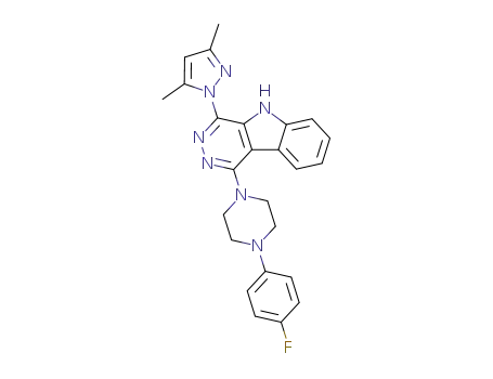 4-(3,5-Dimethyl-pyrazol-1-yl)-1-[4-(4-fluoro-phenyl)-piperazin-1-yl]-5H-pyridazino[4,5-b]indole