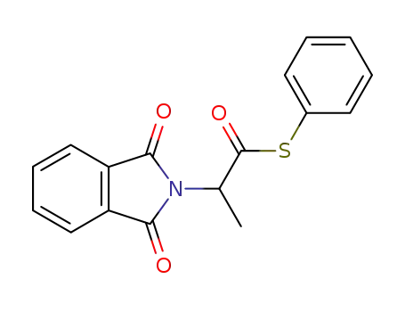 Molecular Structure of 92339-69-0 (2H-Isoindole-2-ethanethioic acid, 1,3-dihydro-a-methyl-1,3-dioxo-,
S-phenyl ester)