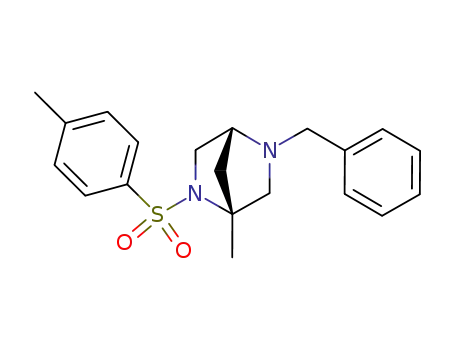 Molecular Structure of 142776-06-5 (2,5-Diazabicyclo[2.2.1]heptane,
1-methyl-2-[(4-methylphenyl)sulfonyl]-5-(phenylmethyl)-, (1R)-)