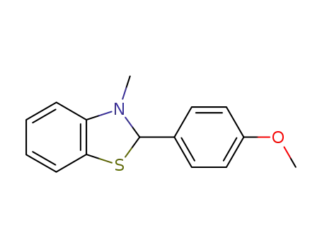 Molecular Structure of 56864-76-7 (Benzothiazole, 2,3-dihydro-2-(4-methoxyphenyl)-3-methyl-)