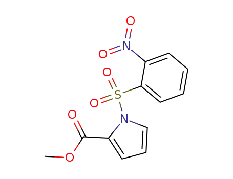 Molecular Structure of 173908-10-6 (methyl 1-(2-nitrophenyl)sulfonylpyrrole-2-carboxylate)