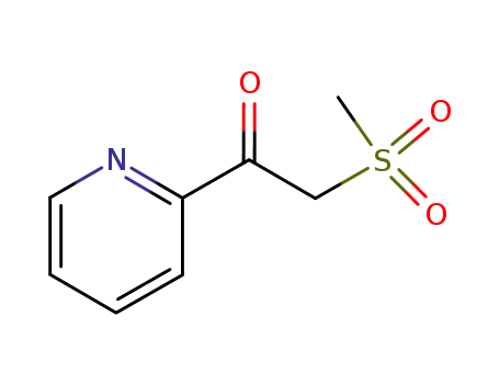 Molecular Structure of 27302-93-8 (2-(METHYLSULFONYL)-1-PYRIDIN-2-YLETHANONE)
