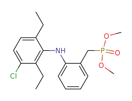 Molecular Structure of 269061-92-9 ([2-(3-chloro-2,6-diethyl-phenylamino)-benzyl]-phosphonic acid dimethyl ester)