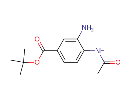 Molecular Structure of 197089-39-7 (4-acetylamino-3-amino-benzoic acid t-butyl ester)