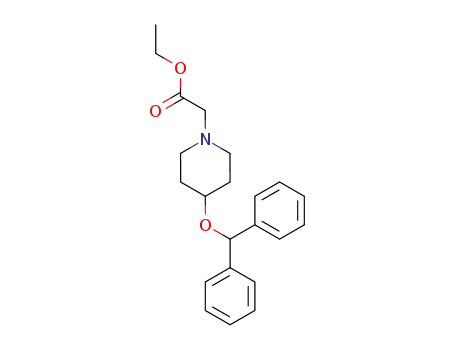 Molecular Structure of 133015-42-6 (ethyl <(4-diphenylmethoxy)piperidino>acetate)