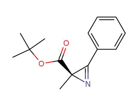 Molecular Structure of 190434-85-6 (2H-Azirine-2-carboxylic acid, 2-methyl-3-phenyl-, 1,1-dimethylethyl
ester, (2R)-)