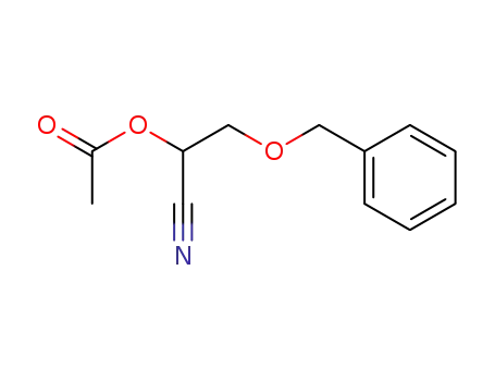 Molecular Structure of 123283-19-2 (Acetic acid 2-benzyloxy-1-cyano-ethyl ester)