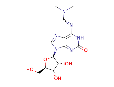Molecular Structure of 156706-72-8 (N6-Dimethylaminomethylidene isoguanosine)