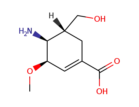 1-Cyclohexene-1-carboxylicacid,4-amino-5-(hydroxymethyl)-3-methoxy-,[3R-(3alpha,4alpha,5beta)]-(9CI)
