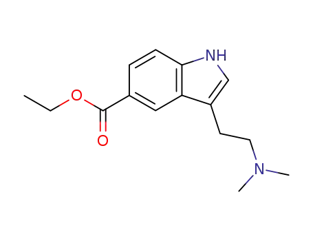 Molecular Structure of 137499-21-9 (1H-Indole-5-carboxylic acid, 3-[2-(dimethylamino)ethyl]-, ethyl ester)