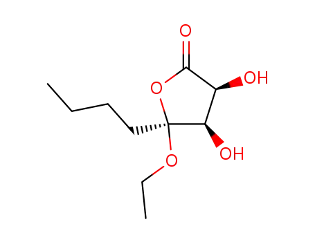 Molecular Structure of 169396-07-0 (2(3H)-Furanone,5-butyl-5-ethoxydihydro-3,4-dihydroxy-,[3S-(3alpha,4alpha,5alpha)]-(9CI))