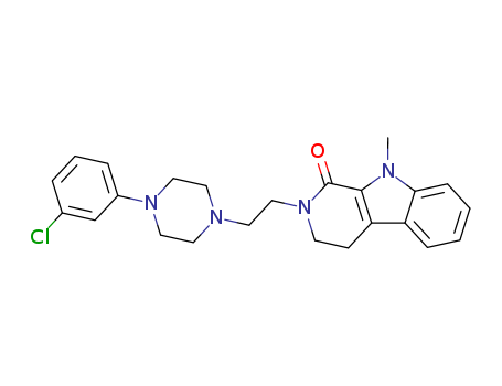 1H-Pyrido[3,4-b]indol-1-one,2-[2-[4-(3-chlorophenyl)-1-piperazinyl]ethyl]-2,3,4,9-tetrahydro-9-methyl-