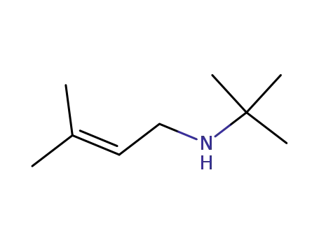 Molecular Structure of 57576-63-3 (2-Buten-1-amine, N-(1,1-dimethylethyl)-3-methyl-)
