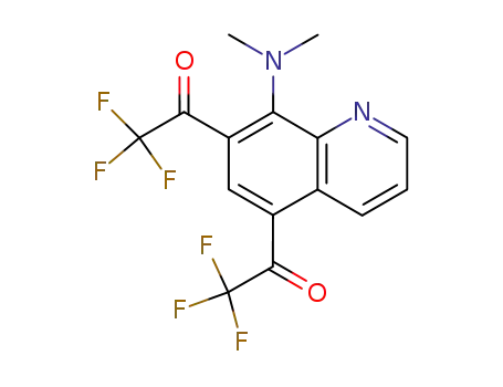 Molecular Structure of 221636-53-9 (N,N-dimethyl-5,7-bis(trifluoroacetyl)-8-quinolylamine)