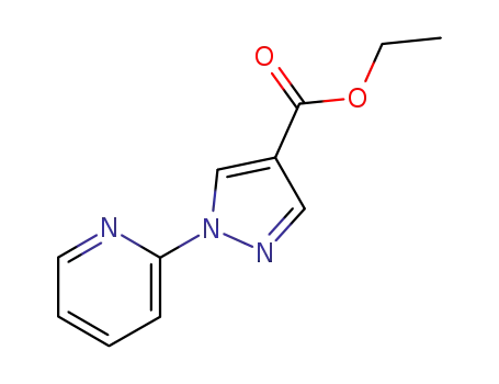 Molecular Structure of 171193-35-4 (Ethyl 1-(pyridin-2-yl)-1H-pyrazole-4-carboxylate)