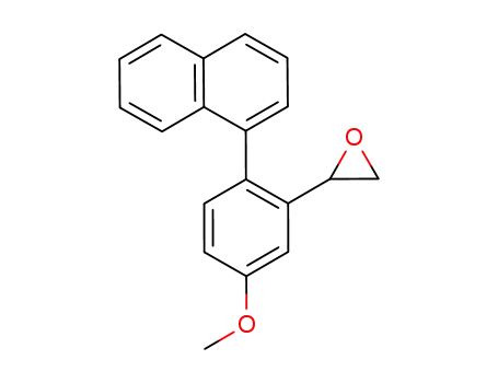 Molecular Structure of 199117-08-3 (1-(2-(epoxyethyl)-4-methoxyphenyl)naphthalene)