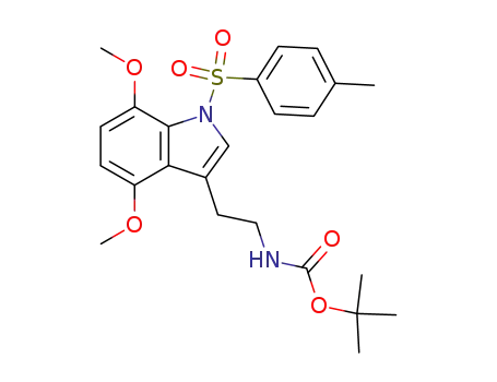 tert-butyl (2-{4,7-dimethoxy-1-[(4-methylphenyl)sulfonyl]-1H-indol-3-yl}ethyl)carbamate