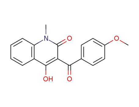 Molecular Structure of 173208-48-5 (2(1H)-Quinolinone, 4-hydroxy-3-(4-methoxybenzoyl)-1-methyl-)