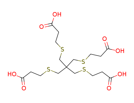 Molecular Structure of 192770-40-4 (Propanoic acid,
3,3'-[[2,2-bis[[(2-carboxyethyl)thio]methyl]-1,3-propanediyl]bis(thio)]bis-)