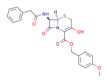 Molecular Structure of 123054-31-9 (7-PHENYLACETAMIDE-3-HYDROXY-3-CEPHEM-4-CARBOXYLIC ACID P-METHOXYBENZYL ESTER)
