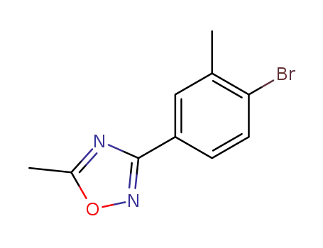 Molecular Structure of 148672-39-3 (3-(4-BROMO-3-METHYLPHENYL)-5-METHYL-1,2,4-OXADIAZOLE)