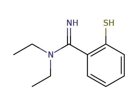 Molecular Structure of 80946-15-2 (Benzenecarboximidamide, N,N-diethyl-2-mercapto-)