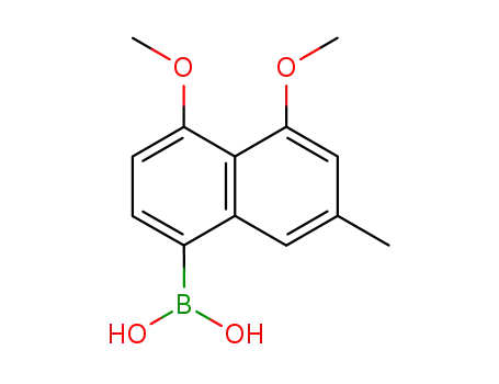 Molecular Structure of 177971-27-6 (Boronic acid, (4,5-dimethoxy-7-methyl-1-naphthalenyl)- (9CI))