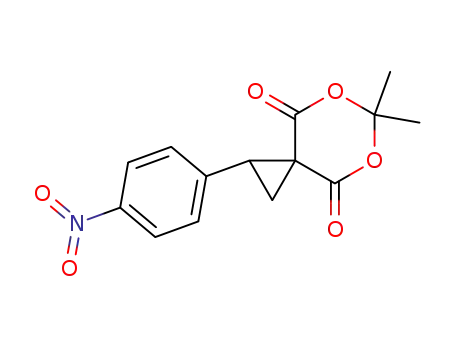 Molecular Structure of 6258-48-6 (5,7-Dioxaspiro[2.5]octane-4,8-dione, 6,6-dimethyl-2-(4-nitrophenyl)-)