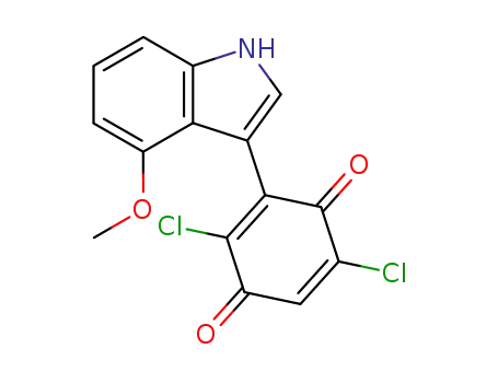 2,5-Cyclohexadiene-1,4-dione,
2,5-dichloro-3-(4-methoxy-1H-indol-3-yl)-