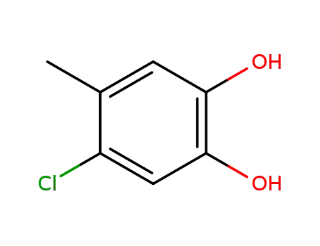 Molecular Structure of 3938-12-3 (1,2-Benzenediol, 4-chloro-5-methyl-)