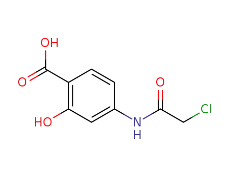 Molecular Structure of 14463-22-0 (4-[(chloroacetyl)amino]-2-hydroxybenzoic acid)