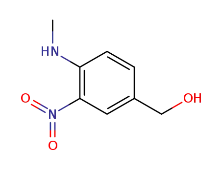 Molecular Structure of 62347-97-1 ([4-(Methylamino)-3-nitrophenyl]methanol)