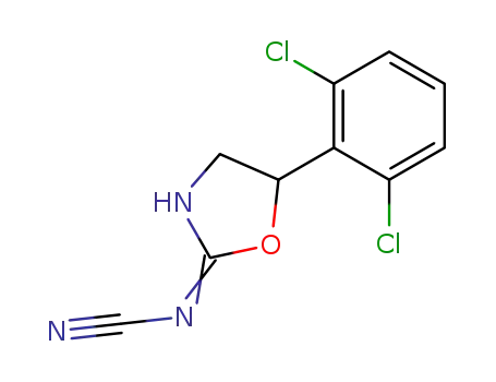 Molecular Structure of 137777-81-2 (Cyanamide, [5-(2,6-dichlorophenyl)-4,5-dihydro-2-oxazolyl]-)