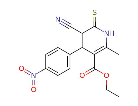 97651-06-4,3-Pyridinecarboxylic acid, 1,4,5,6-tetrahydro-5-cyano-2-methyl-4-(4-nitrophenyl)-6-thioxo-, ethyl ester,