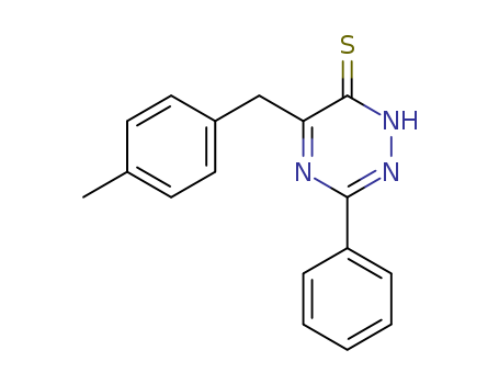 1,2,4-TRIAZINE-6-1H-THIONE,5-[(4-METHYLPHENYL)METHYL]-3-PHENYL-CAS