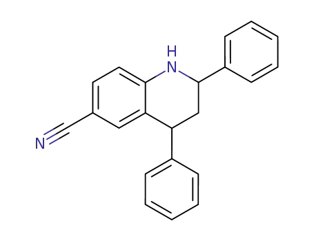 Molecular Structure of 138409-89-9 (6-Quinolinecarbonitrile, 1,2,3,4-tetrahydro-2,4-diphenyl-)