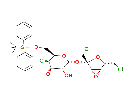 6-O-tert-butyldiphenylsilyl-4-chloro-4-deoxy-α-D-galactopyranosyl 3,4-anhydro-1,6-dichloro-1,6-dideoxy-β-D-lyxo-hexulofuranoside